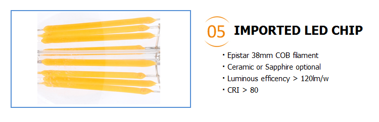 Factory sale 220-240V Soft Warm White E27 Holder 2700K Decorative filament bulb led Bulb 4W 6W 8W Led filament bulb