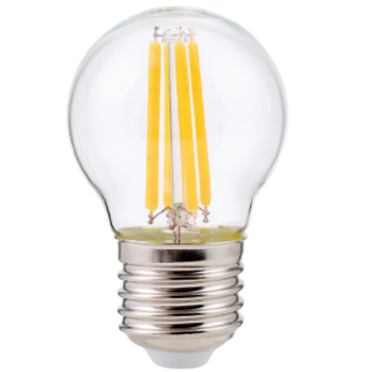 G45 clear led filament bulb light lamp with 360 degree beam angle 220v 120v Glass Cover Edison E27 Style