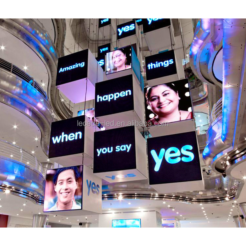 Indoor customized advertising wall panel pantalla dj booth led flexible screen room for shopping mall