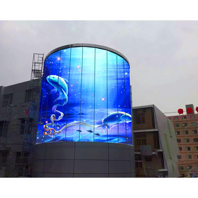 Lecede P1 P3.91 P4 P10 Indoor Outdoor Ip65 Big Giant Grid Pixel Perimeter Store Module 64mm Panel Backdrop Transparent Film Led