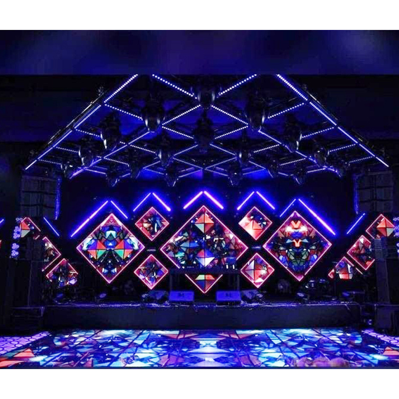 Moveable pantalla dj booth flexible indoor night club KTV video wall led screen price