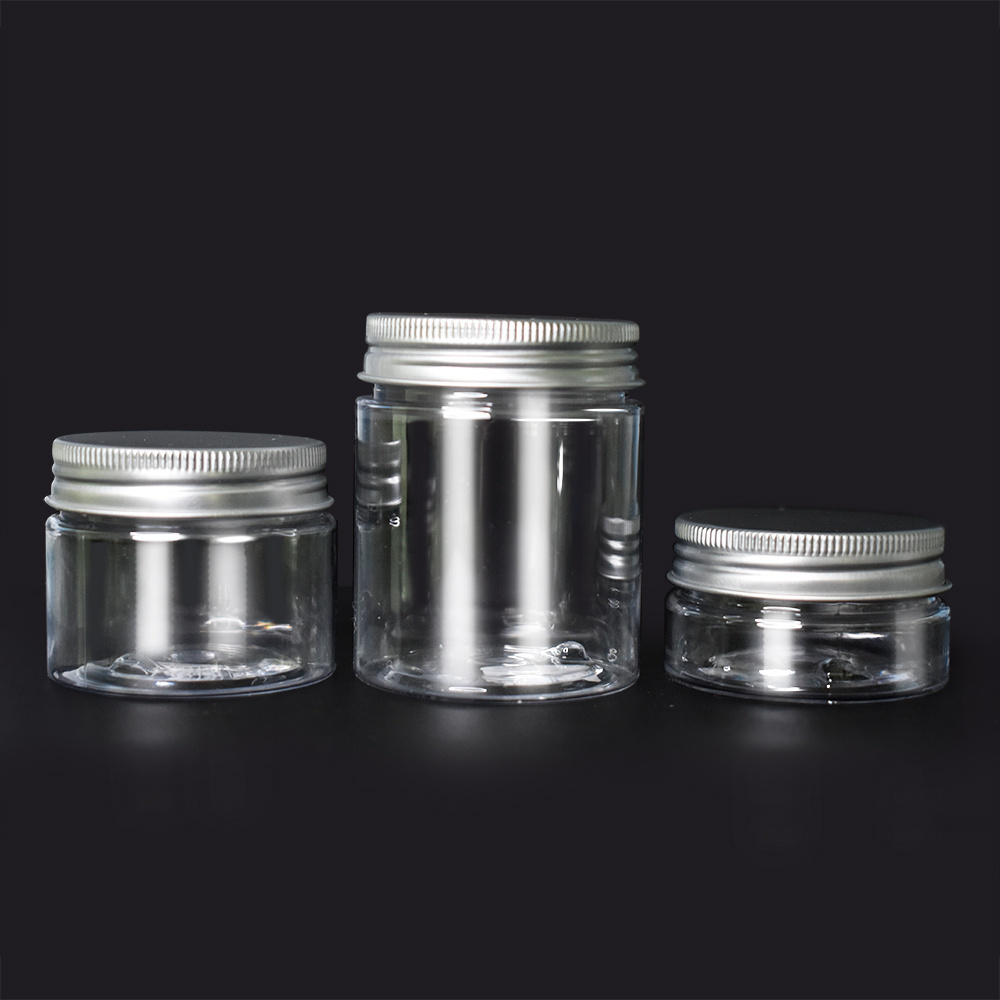 4 OZ Plastic Jars Round Clear Cosmetic Container Jars with Lids Slime Containers