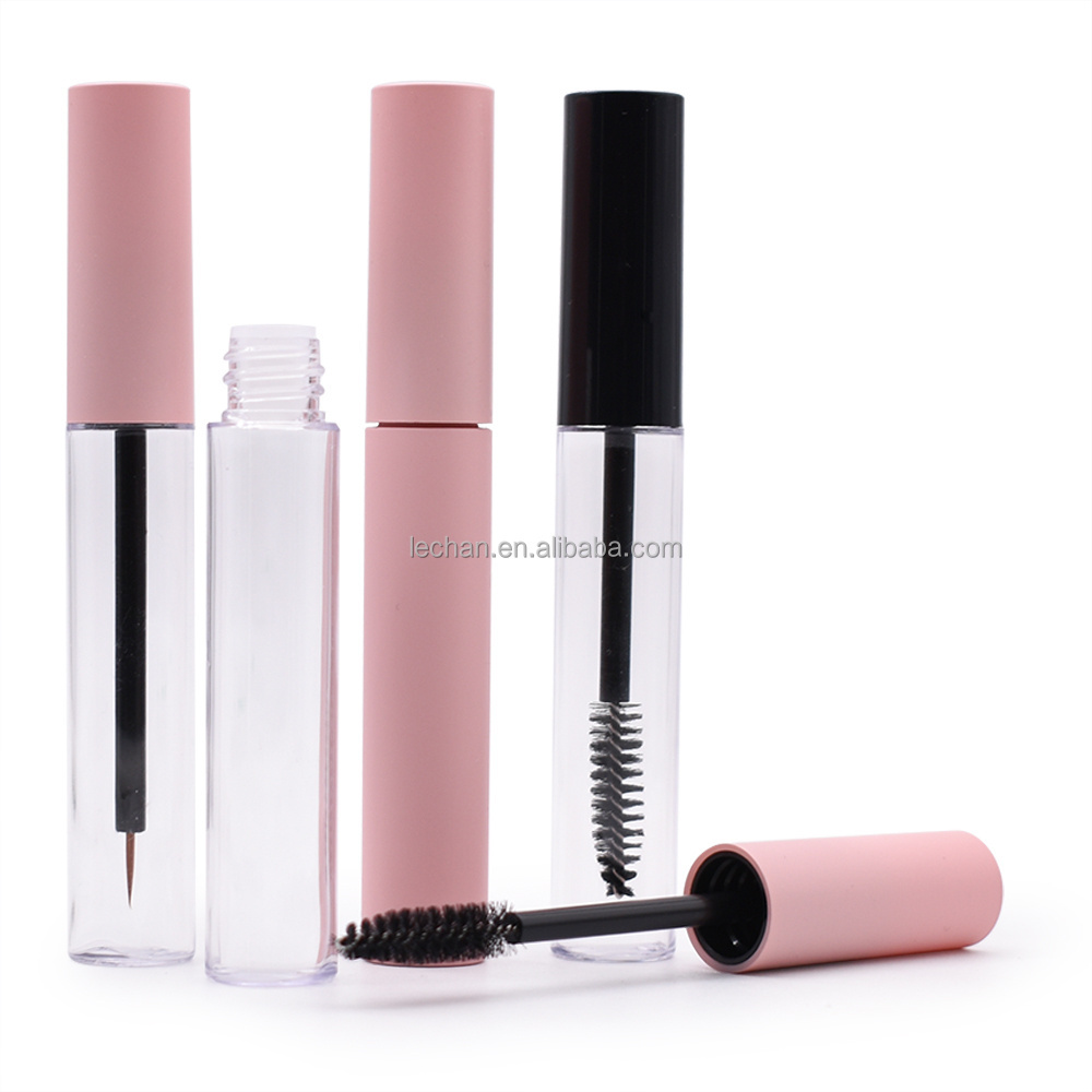 Pink transparent crafted with the real stuff Mascara brush bottle customized logo