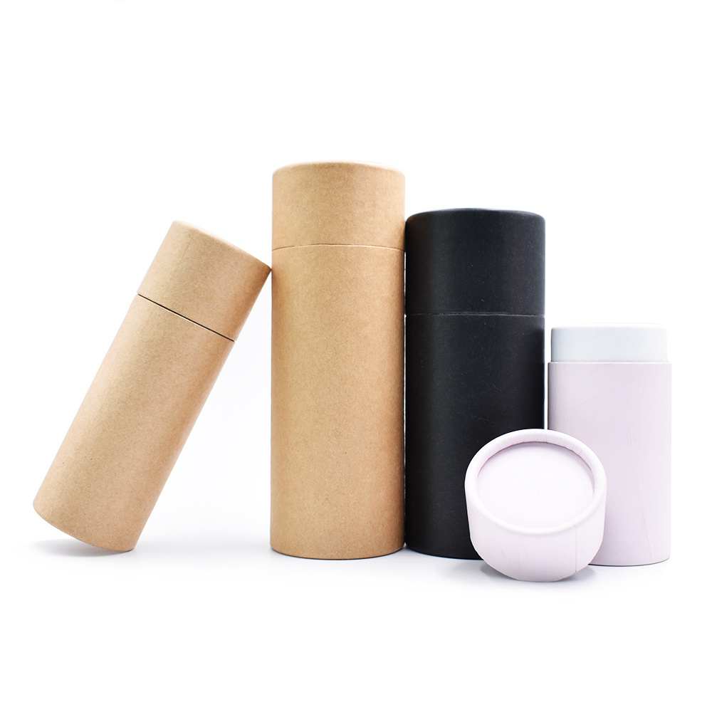 Custom Cardboard Tube For Tea Canister Packaging Box Cylinder Paper Box With Round Hat Lid