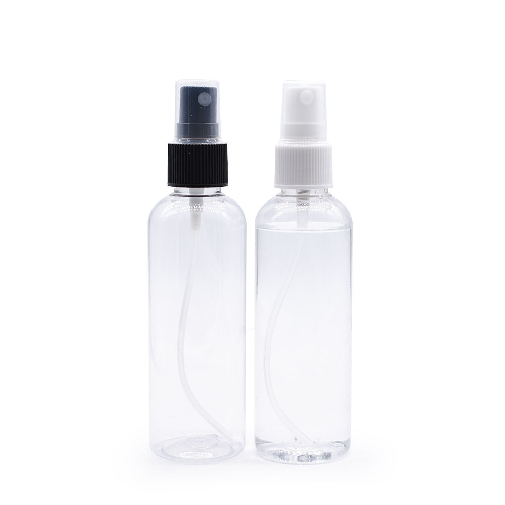 Transparent PET Spray Bottle 30ml to 150ml Sizes with Pump Sprayer and Screen Printing Logo for Various Uses