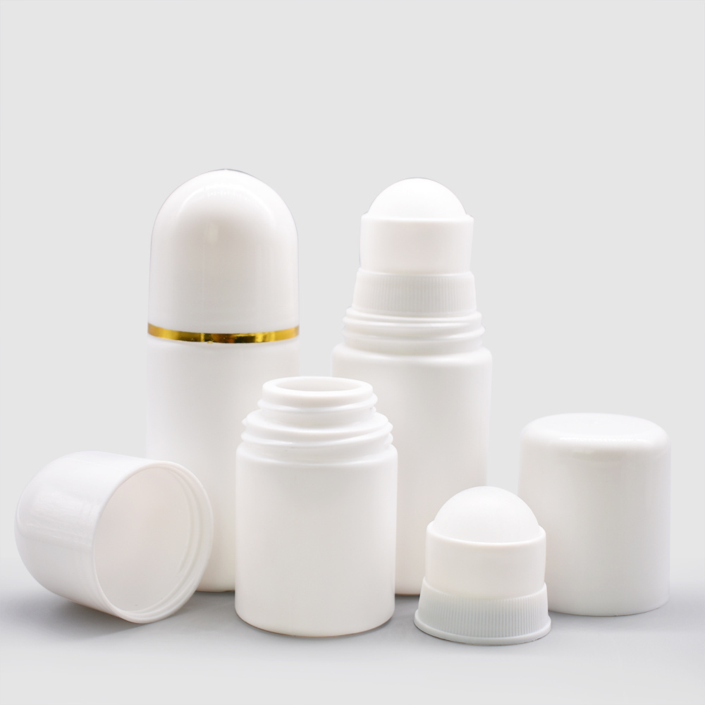 High quality 30ml 50ml 60ml 100ml plastic deodorant roll on bottle for body plastic roller ball on sale