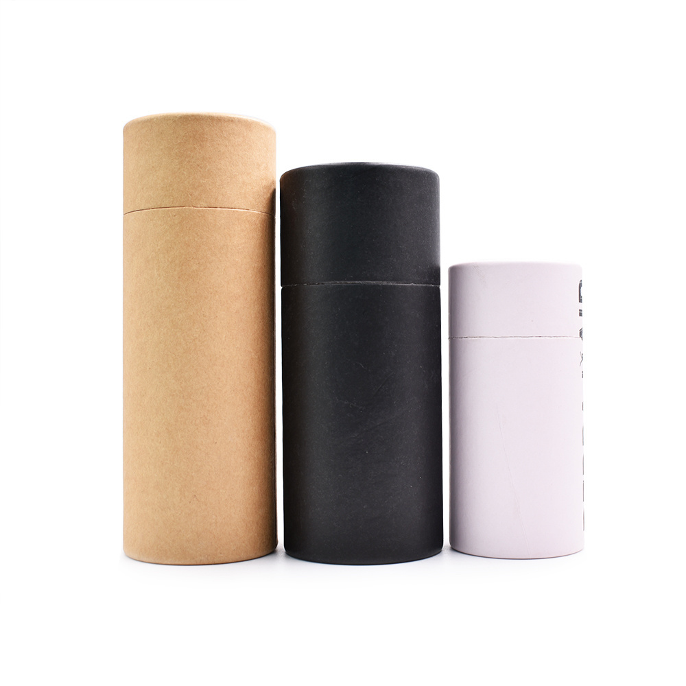 Custom Cardboard Tube For Tea Canister Packaging Box Cylinder Paper Box With Round Hat Lid