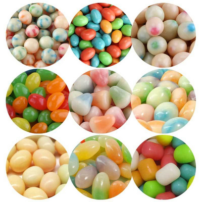 Wholesale Gommes Multi-colored Custom Flavor Sweet Gummies Sour Jelly Beans Bonbons Bulk Chewy Gummy Candy