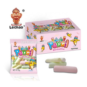 Lechao Factory Halal Chalk Shape Bag Marshmallow Candy Confectionery Cotton Candy