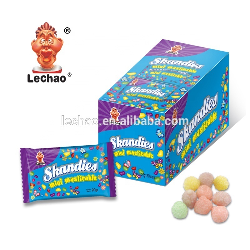 Assorted Fruit Milk Flavors Halal Jelly Mini Chew Candy Soft Candy Gummy in bags/boxes