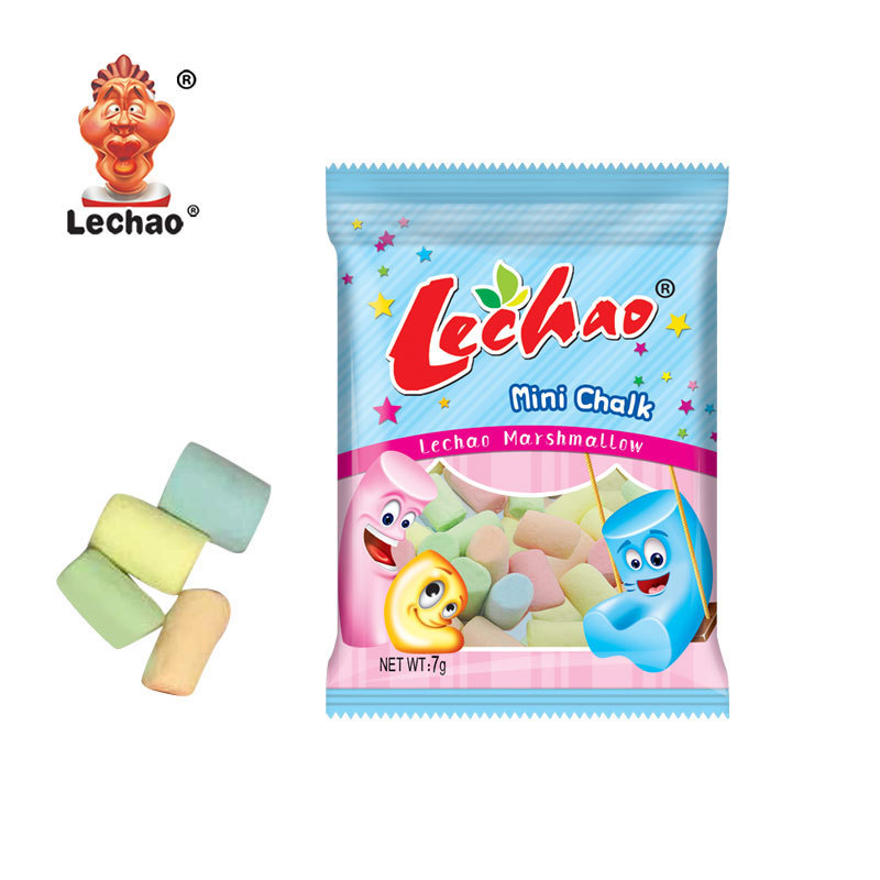 Halal long chalk shape marshmallow soft candy for kids bulk marshmallow