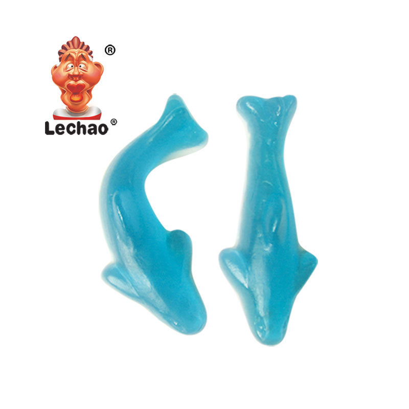 Sweet Fruit Flavor Halal Jelly Candy Blue Shark Shape Gummy Candy Toys