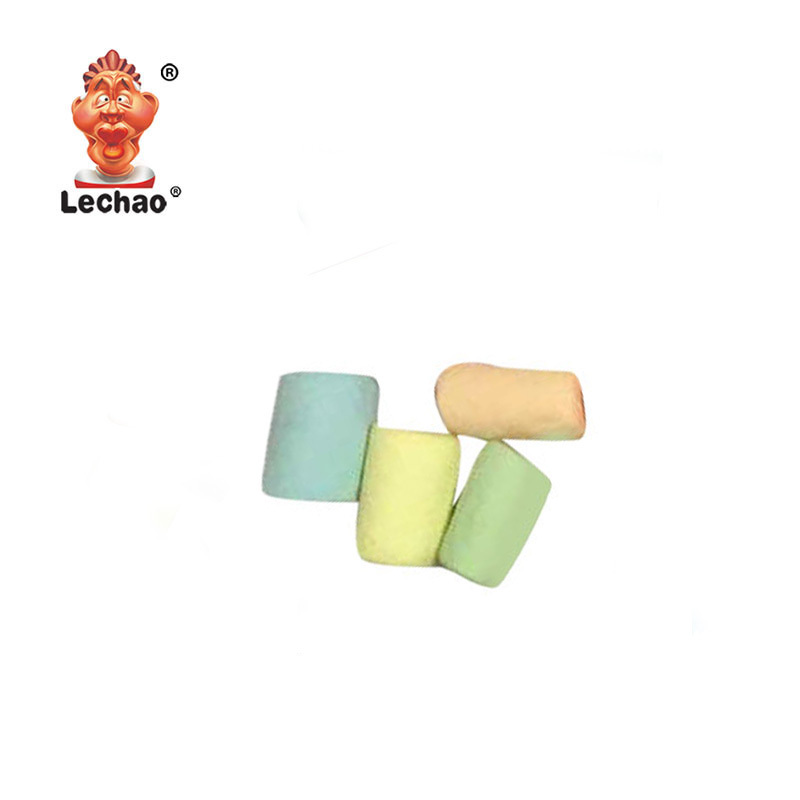 Halal chinese candy colorful chalk shape soft cotton candy marshmallows