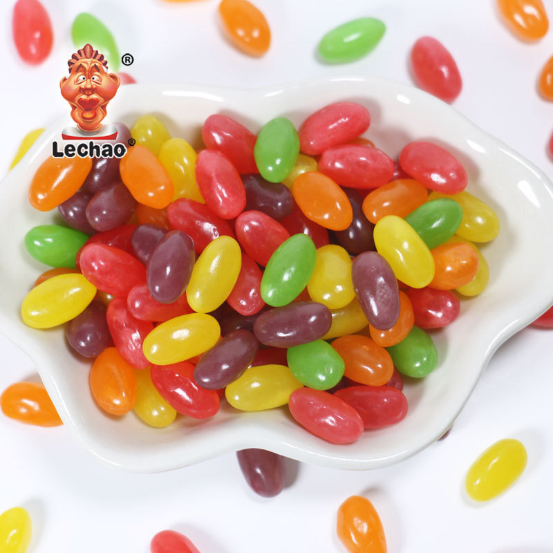 Wholesale Gommes Multi-colored Custom Flavor Sweet Gummies Sour Jelly Beans Bonbons Bulk Chewy Gummy Candy