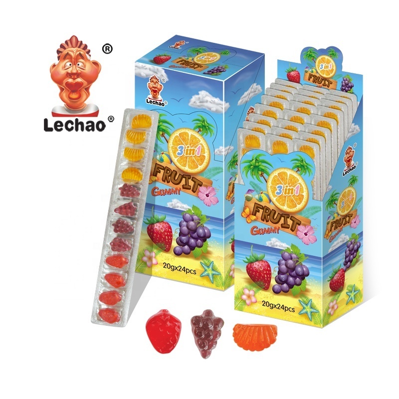 Halal sweet candy toys fruit flavored jelly candy Mix fruit gummy candy