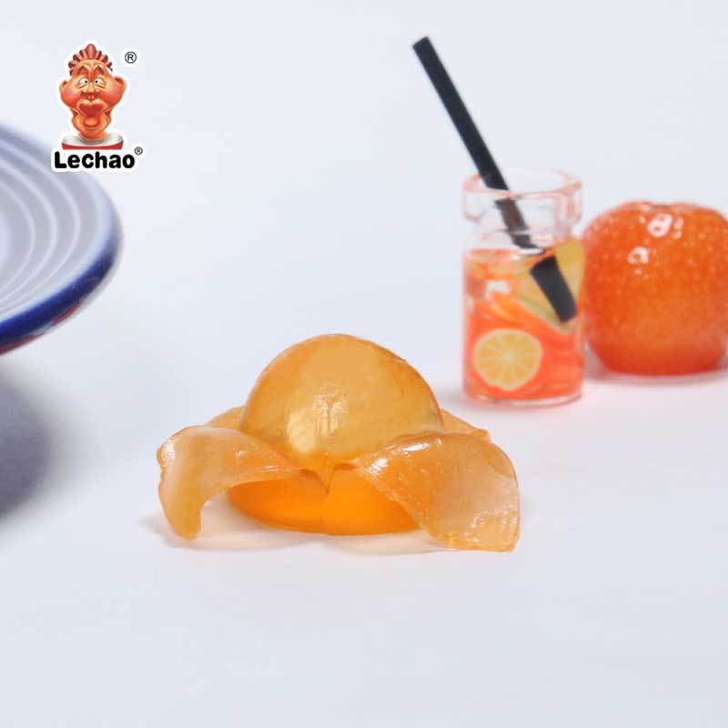 Candy Manufacturer Wholesale Mix Fruits Orange Grape Mango Peel Gummy Jelly Candy 4d Gummy Candy with Fruity Juice