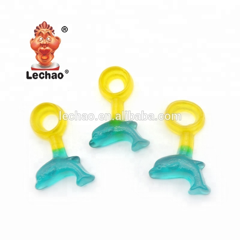 Sweet Fruit Flavor Halal Jelly Candy Blue Shark Shape Gummy Candy Toys