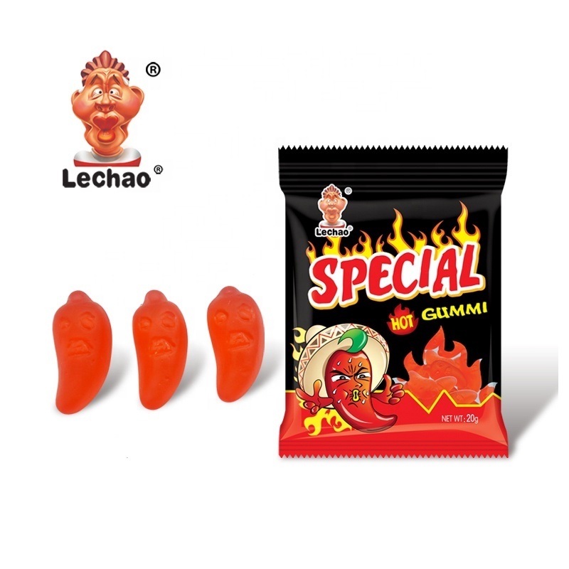 Manufacturer Gummi Red Hot Chilli Gummies Pepper Shaped Gummy Jelly Candy Confectionery