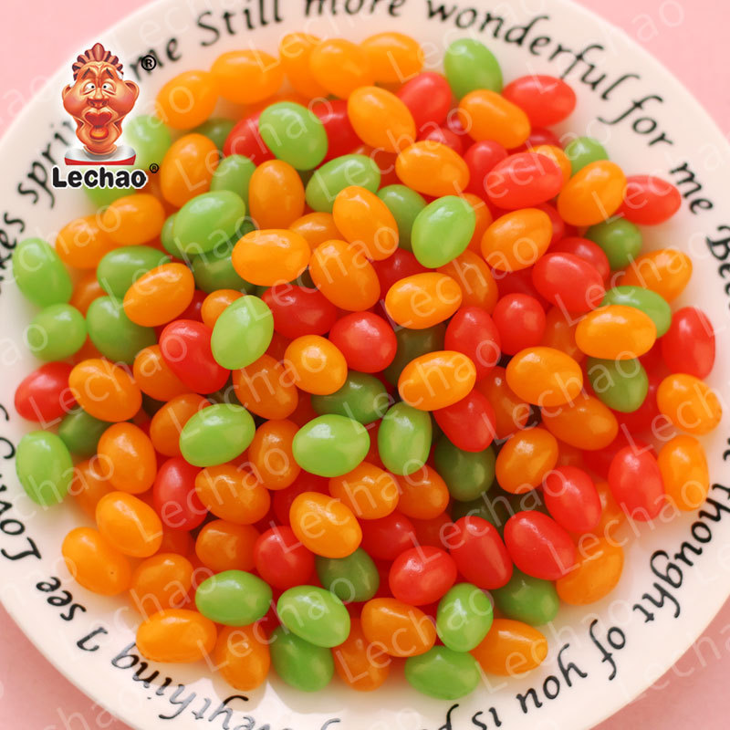 Wholesale Gommes Multi-colored Custom Flavor Sweet Gummies Sour Jelly Beans Bonbons Bulk Chewy Gummy Candy