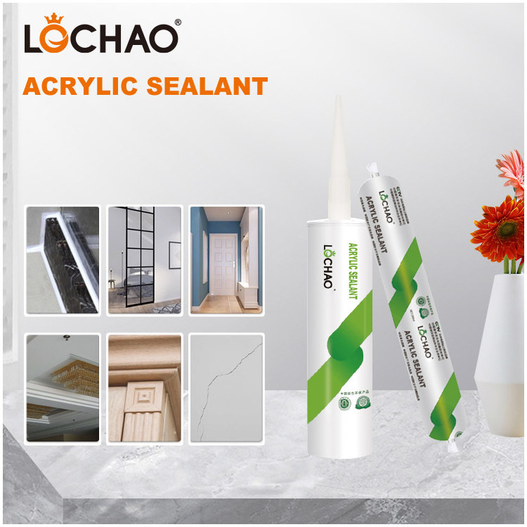 OEM Black acrylate sealant anti-mold siliconzied water based sealant acrylic silicone for door and window edging sealant