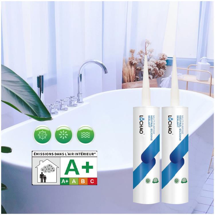 Multi-Surface Silicone Sealant - Neutral Cure Caulk for Windows, Doors, Pools, Marine, Spas - Clear