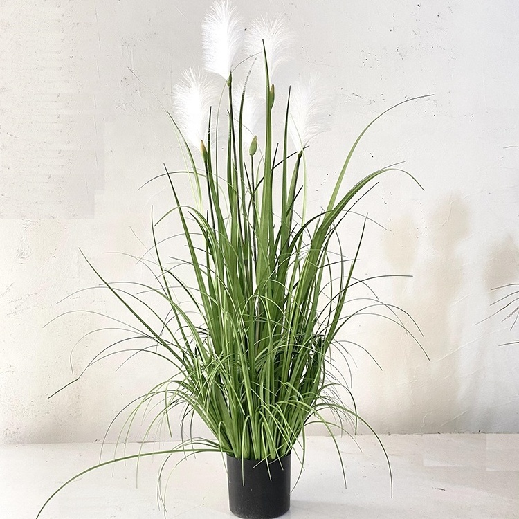 Direct Factory Price Pampass Grass Bouquet Home Decor Wedding Decoration Dried White Flower Arrangements Artificial Pampas Grass