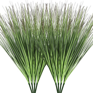 Greenery Faux Shrubs Plant Wheat Grass Pot Indoor Outdoor Home Ornament Decoration Artificial Potted Onion Grass