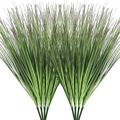 Greenery Faux Shrubs Plant Wheat Grass Pot Indoor Outdoor Home Ornament Decoration Artificial Potted Onion Grass