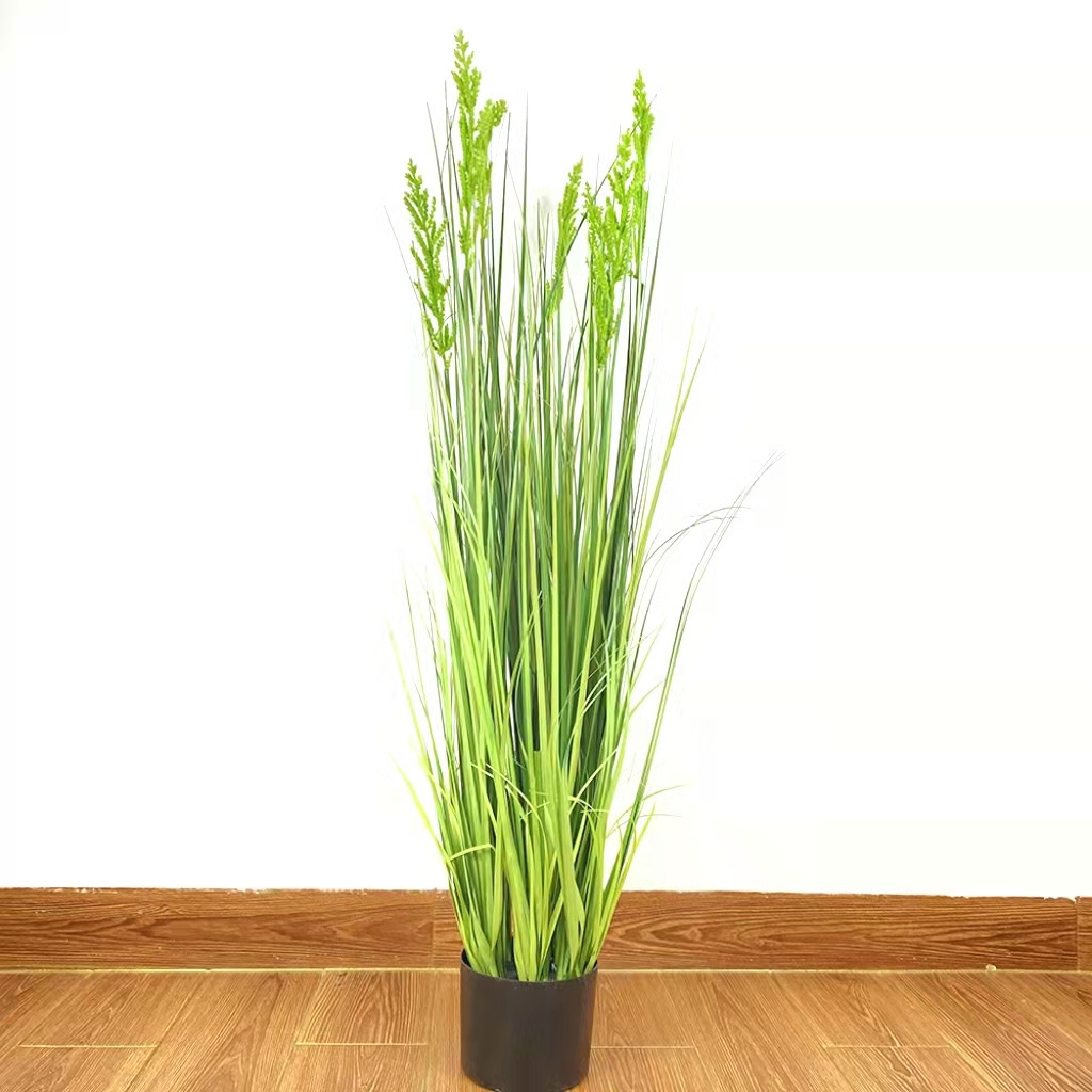 Greenery Faux Fake Shrubs Wheat Plants Indoor Outdoor Home Ornament Garden Wedding Decoration Potted Artificial Onion Grass