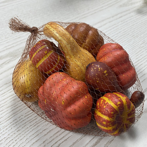 Party & holiday Supplies Thanksgiving Fall Decorations Artificial Pumpkin in Bag Halloween Decorations Faux Mini Fake Pumpkin