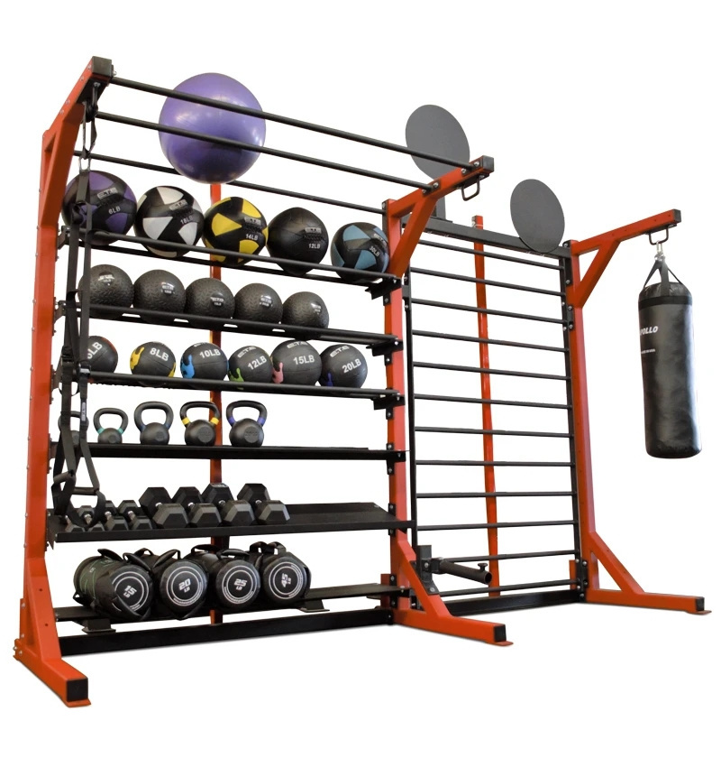 lecheng Gym fitness equipment power multi mass storage weight plate rack dumbbell rack kettlebell rack for gym room