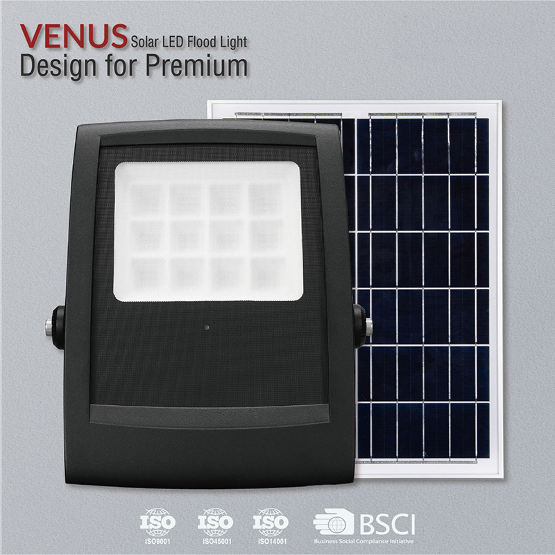 Adjustable Heads Solar Wall Garden Lamp Solar Powered LED Work Flood Light with Aluminum Body IP65 Rated Battery Powered