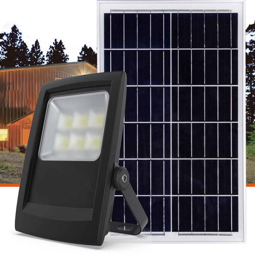 Adjustable Heads Solar Wall Garden Lamp Solar Powered LED Work Flood Light with Aluminum Body IP65 Rated Battery Powered