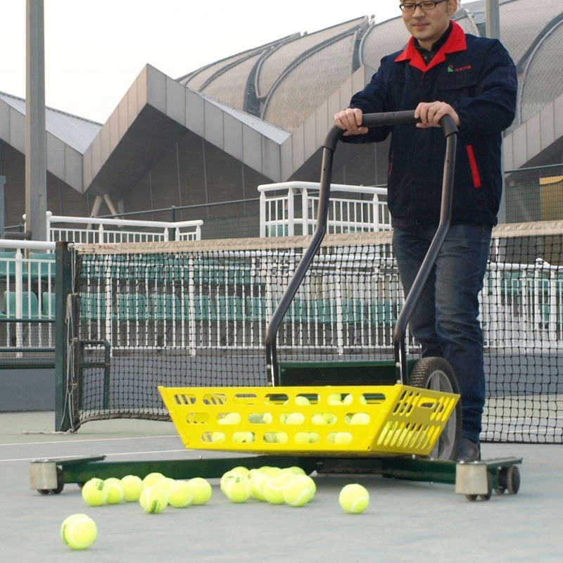 FACTORY OUTLET HOT Portable 2-wheel steel Tennis ball picking collecting ball machine