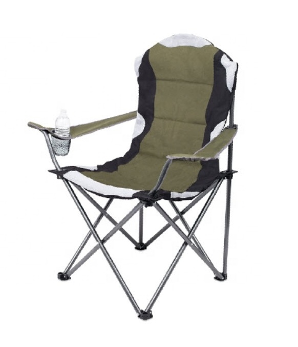 Internet's Best Padded Camping Folding Chair Outdoor  Sports Cup Holder Comfortable  Carry Bag  Beach Quad