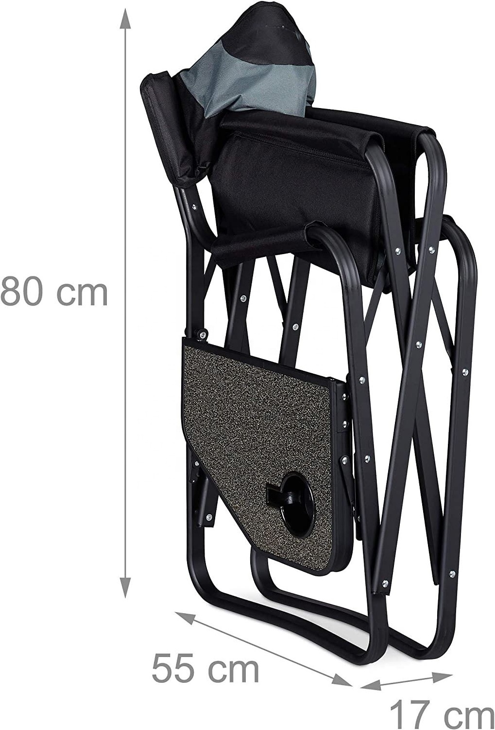 Director Chair with Table Folding Camping Chair for Garden Festival  Fishing with Cup Holder  Foldable