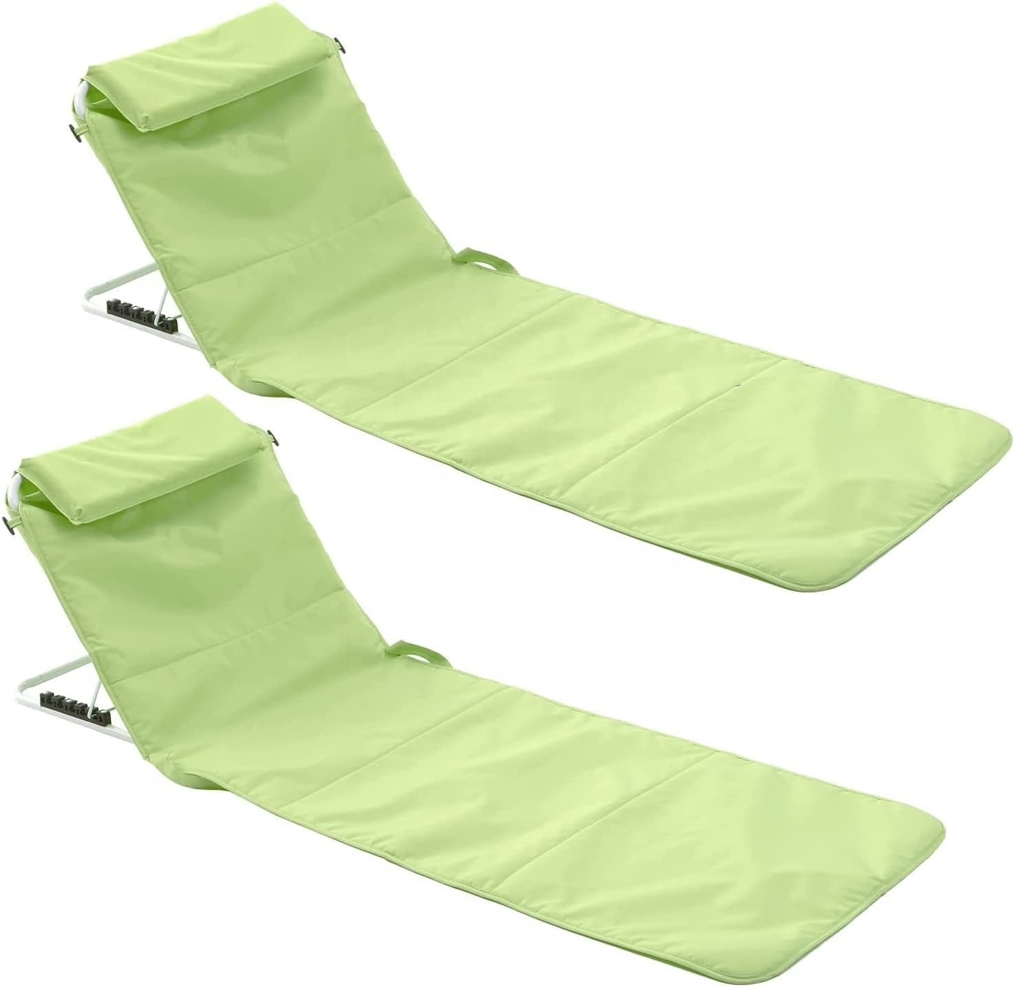 Adjustable Portable  Reclining Lounger Beach Mat Chaise Lounge Lawn Chairs for Outdoor Relaxing Beach Chairs for Adults