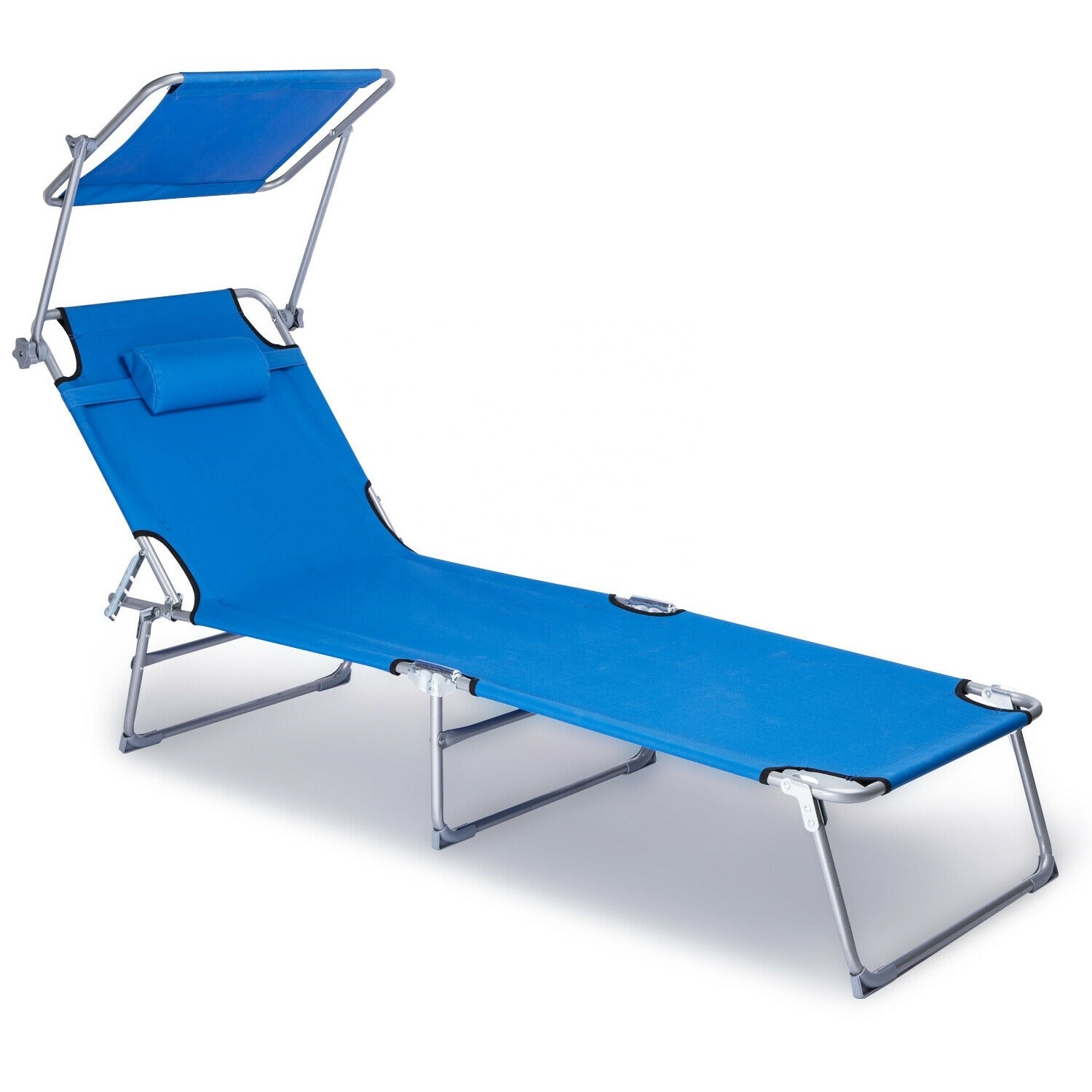 Folding Reclining Beach Sun Patio Chaise Lounge Chair Outdoor Pool Lawn Lounger