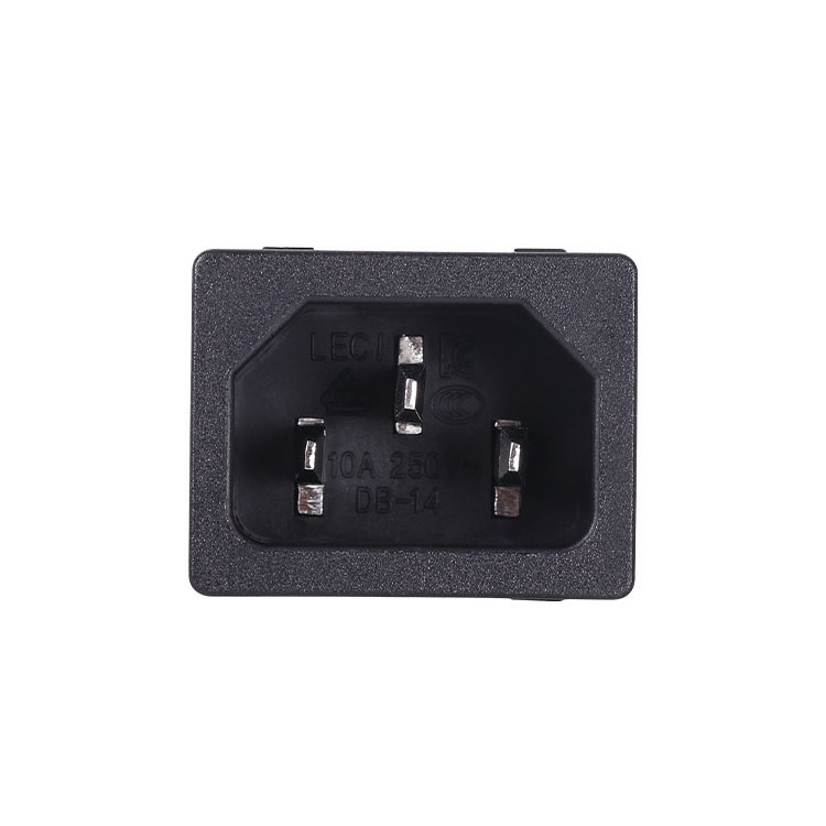 LECI AC Power Socket 3 Pins Plug Socket Male C14 Electrical Connector Iec c14 Industry Plug