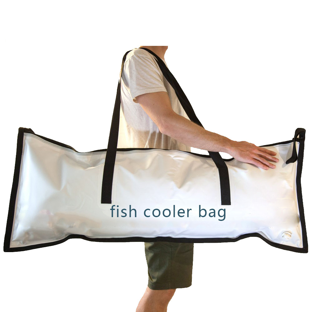 Heavy duty PVC customized large boat waterproof sling dry ice keep fresh insulated fishing cooler bag