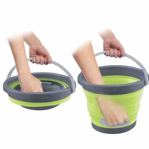 LE CITY Hot sell China Wholesale Convenient silicone collapsible bucket For Outdoor Fishing Beach Home Cleaningontainer for