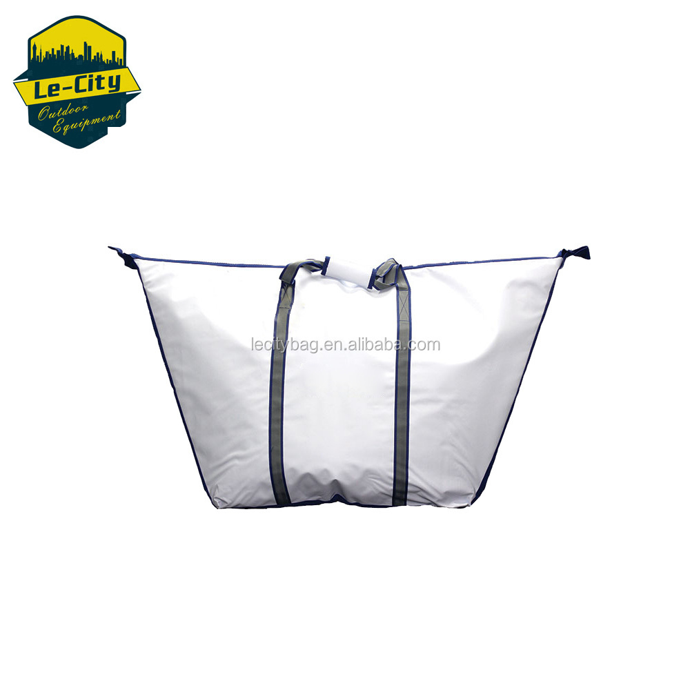 Heavy duty PVC customized large boat waterproof sling dry ice keep fresh insulated fishing cooler bag