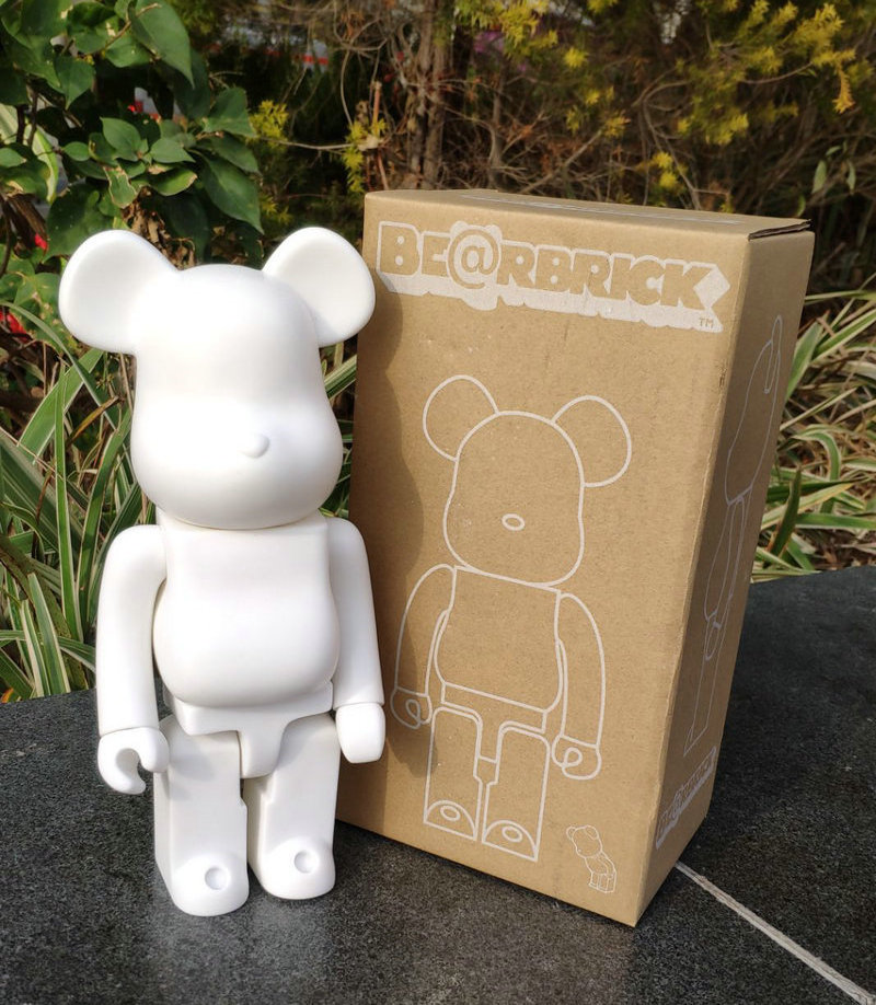 Cheaper Toys Bearbrick 400% 28CM Soft Vinyl Bear Models DIY Action Figures White Black Vinyl