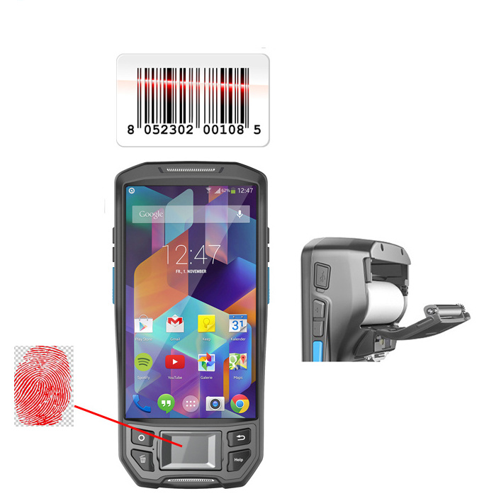 4G LET data collector nfc handheld terminal Android digital personal fingerprint reader device biometric fingerprint scanner