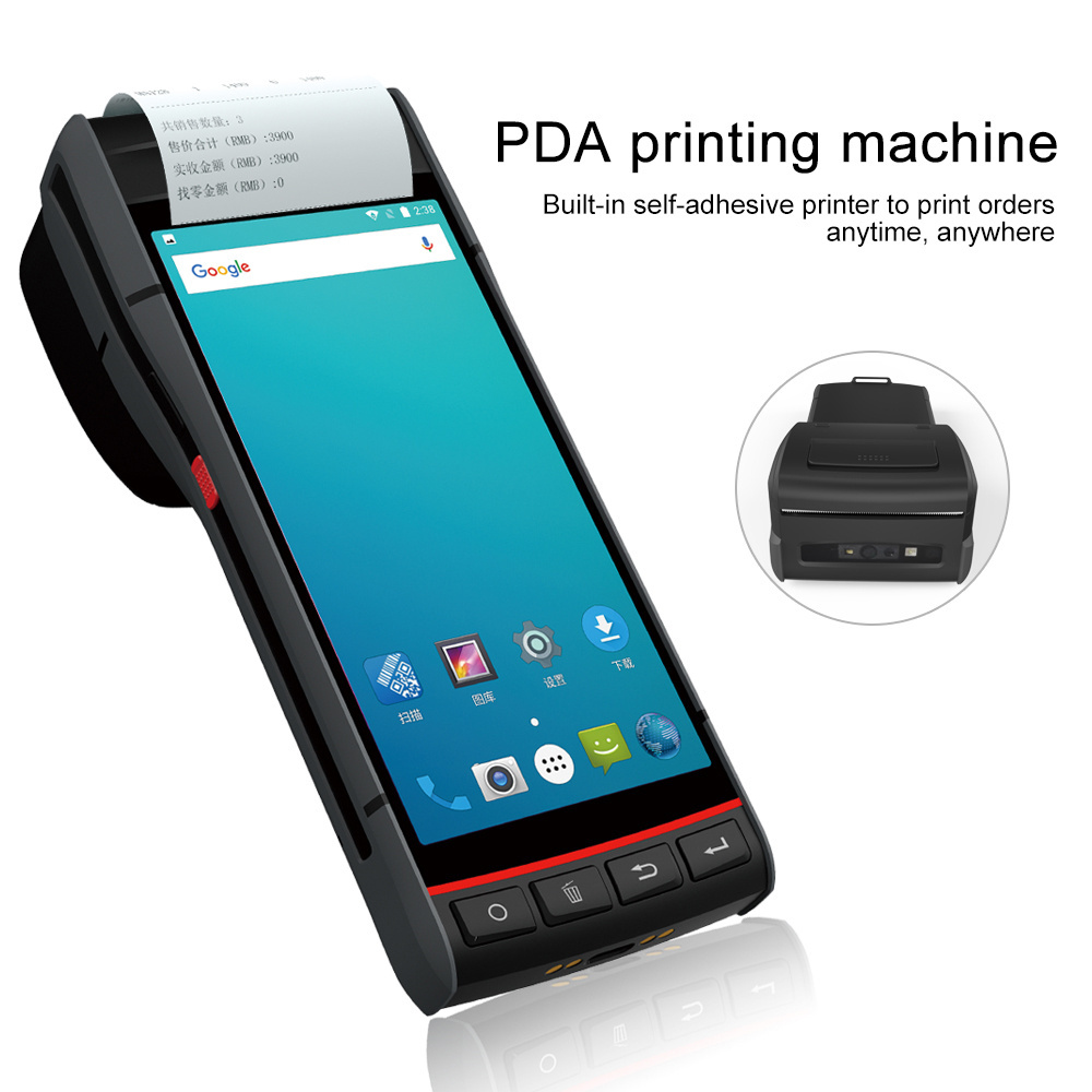 Blovedream S60 Barcode Scanner with Printer Wireless 4G Portable Handheld Thermal Printer Parking Ticket Machine