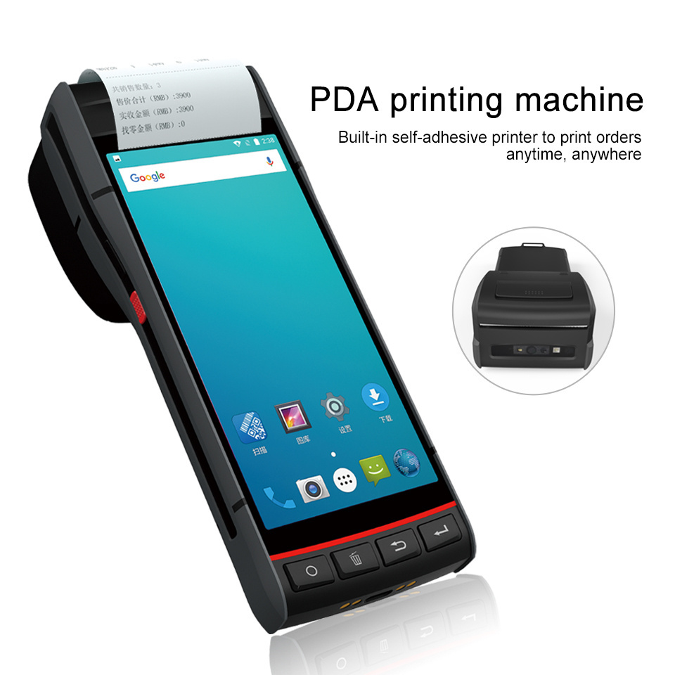 S60 Purchase Warehouse inventory Mobile Portable Wireless Label Sticker Print Handheld Android Barcode Scanner PDA with Software