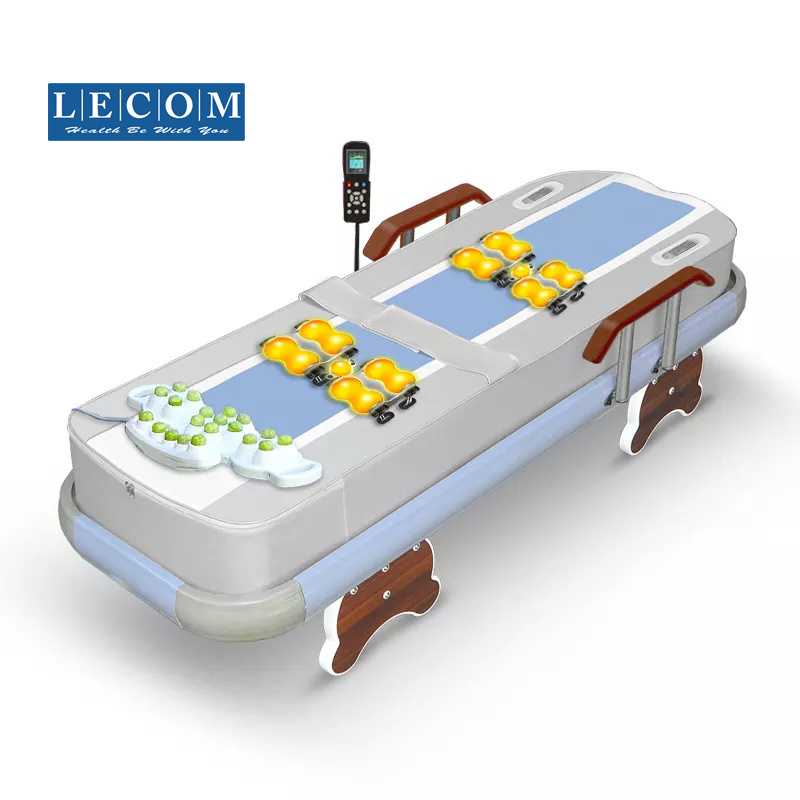 LECOM Factory Infrared Massage Therapy Beds Jade Full Body Roller Electric Massage Bed With Massage