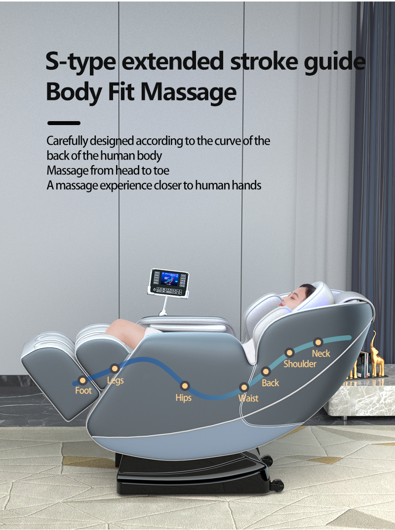 2023 Ai Music Luxury Shiatsu Massage Chair Foot Spa Full Body 8d Zero Gravity Air Pressure Best Quality Chair Massage