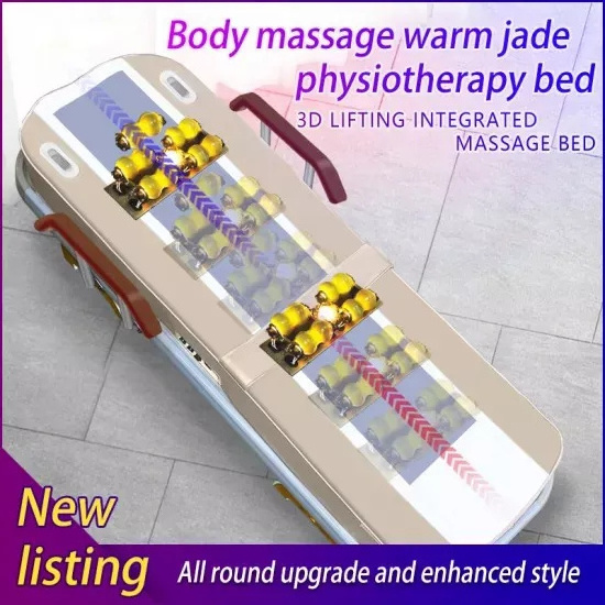 LECOM Factory Infrared Massage Therapy Beds Jade Full Body Roller Electric Massage Bed With Massage