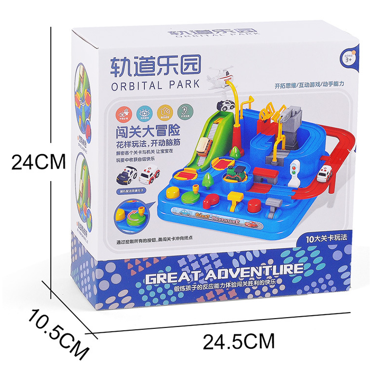 kids car fun adventure set track toy inertia slide track  car toys sdiecast 1:18  hotwheel